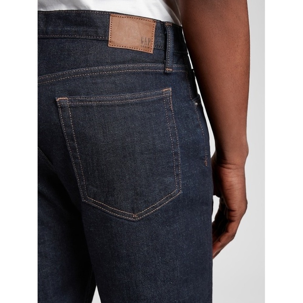 Gap Denim 1969 Slim Fit Jeans Mens 36x30 Dark Wash Indigo Stretch Blue Pants